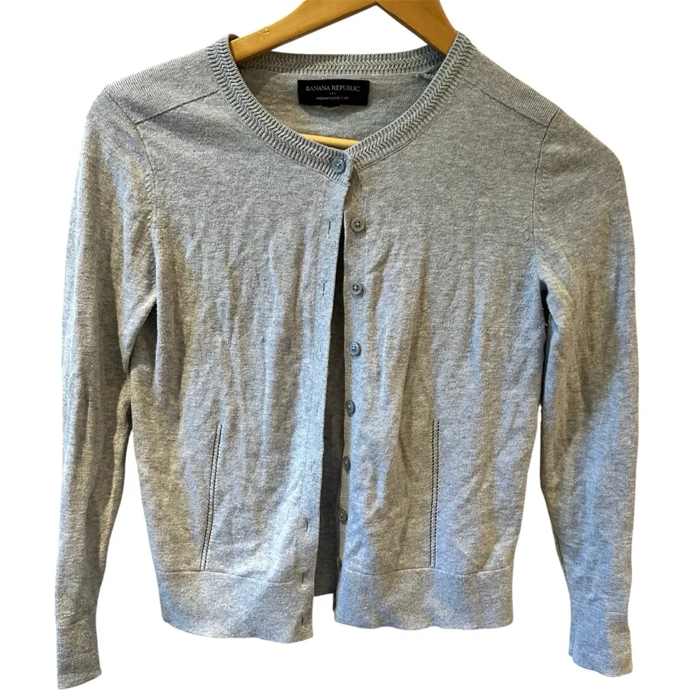 Banana Republic Factory‎ Cashmere Blend Cardigan Black Size XS P Gray Size XXS P